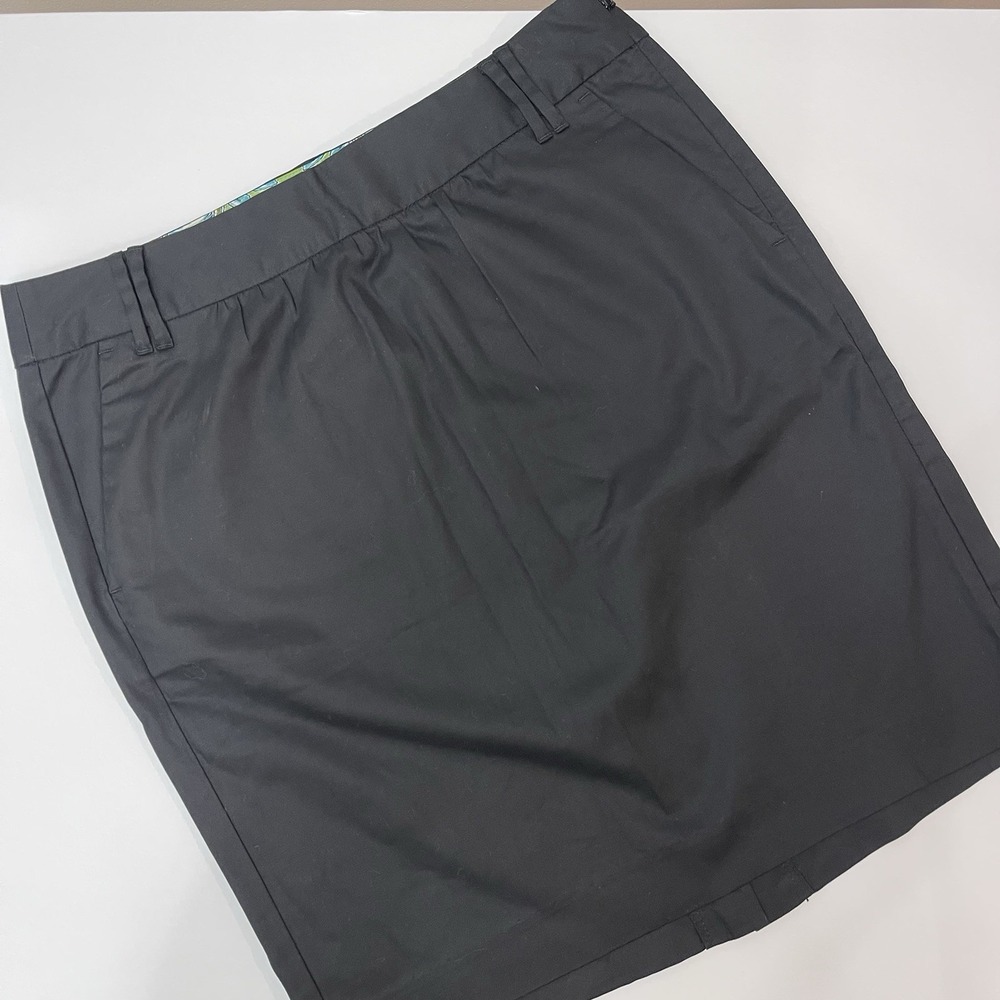 Tommy Hilfiger Women's Black Short Skirt 6 Side Zip Pockets